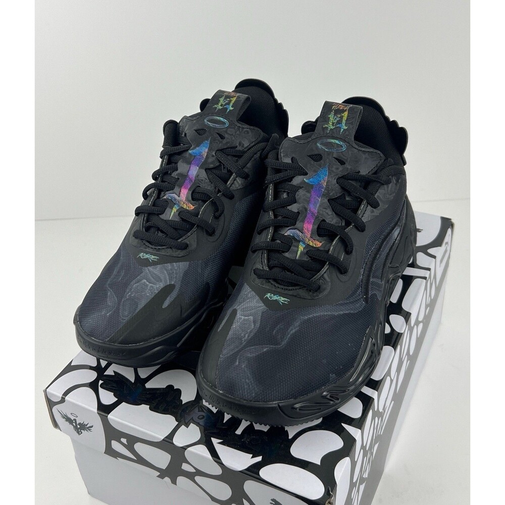 Puma LaMelo Ball MB.04 Lo Team JR Basketball Shoes Youth Size 5.5 Black Purple